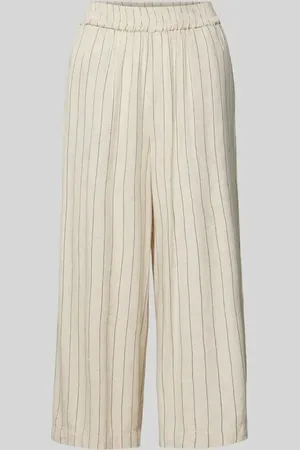 Pieces® Loose Fit Culotte aus Viskose-Leinen-Mix Modell 