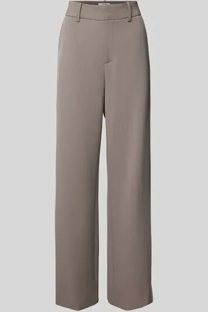 Gestuz Straight Leg Stoffhose mit Gürtelschlaufen in , Größe 40
