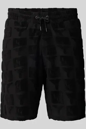 Carlo Colucci Regular Fit Sweatshorts mit Strukturmuster Modell 