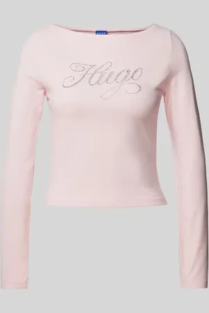 Hugo Blue T-Shirt mit Strasssteinbesatz Modell 