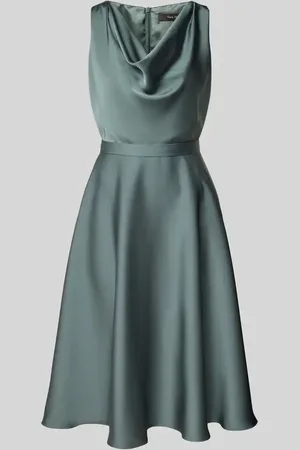 Vera Mont Knielanges Cocktailkleid mit Wasserfall-Ausschnitt in , Größe 38