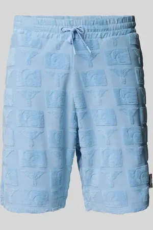Carlo Colucci Regular Fit Sweatshorts mit Strukturmuster Modell 