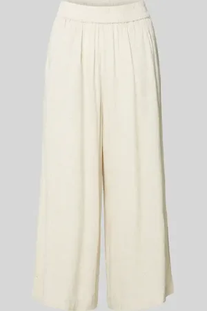 Pieces® Loose Fit Culotte aus Viskose-Leinen-Mix Modell 
