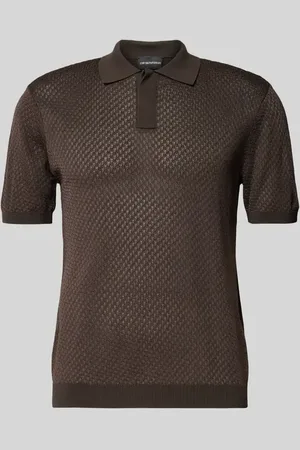 Emporio Armani Slim Fit Poloshirt mit Strukturmuster in , Größe L