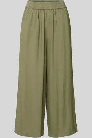 Pieces® Loose Fit Culotte aus Viskose-Leinen-Mix Modell 