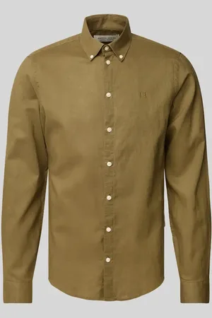 Casual Friday Regular Fit Leinenhemd mit Button-Down-Kragen Modell 