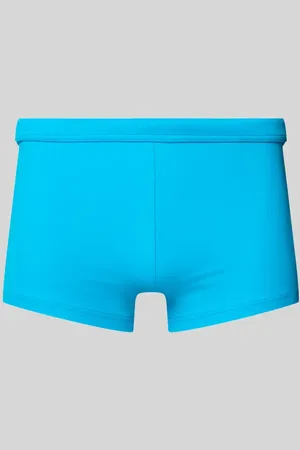 Hom Slim Fit Badeshorts mit Label-Patch Modell 