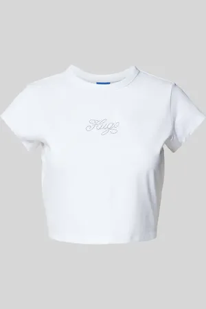 Hugo Blue T-Shirt mit Strasssteinbesatz Modell 