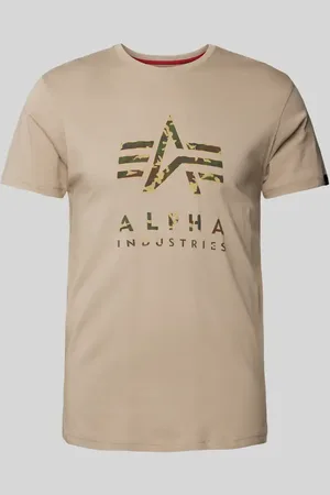 Alpha Industries T-Shirt mit Label-Print in , Größe L