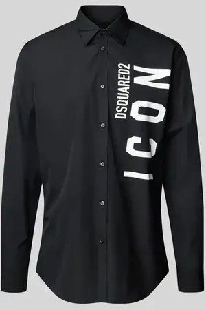 Dsquared2 Regular Fit Freizeithemd mit Label-Print in , Größe 46