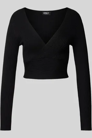 ONLY Slim Fit Langarmshirt aus Rippstrick Modell 