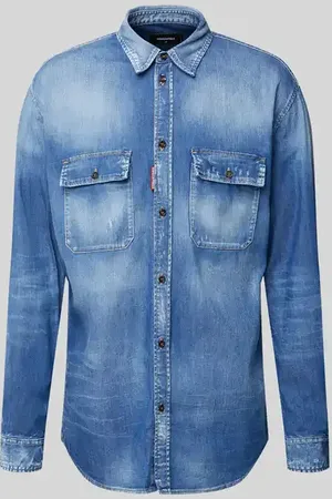 Dsquared2 Regular Fit Jeanshemd mit Brusttaschen in , Größe 46