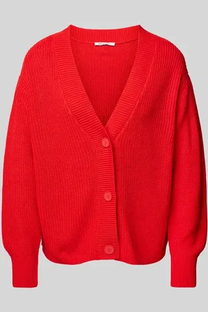 TOM TAILOR Relaxed Fit Strickjacke aus Baumwoll-Mix mit V-Ausschnitt in , Größe XL