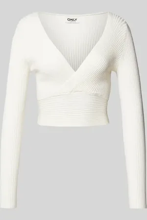 ONLY Slim Fit Langarmshirt aus Rippstrick Modell 