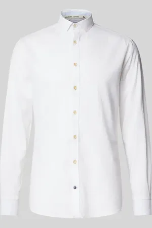 Colours & Sons Slim Fit Freizeithemd mit Kentkragen in , Größe L