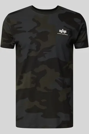 Alpha Industries T-Shirt mit Label-Print in , Größe L