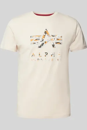 Alpha Industries T-Shirt mit Label-Print in , Größe L