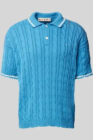 Marni Regular Fit Poloshirt in Strick-Optik in , Größe 46