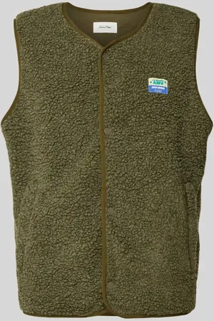 American Vintage Teddyfellweste mit Label-Patch Modell 