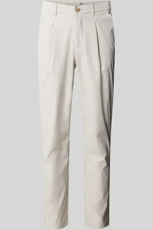 Colours & Sons Tapered Fit Chino mit Bundfalten in , Größe L