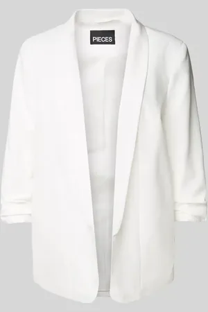 Pieces® Regular Fit Longblazer mit Viskose-Anteil Modell 