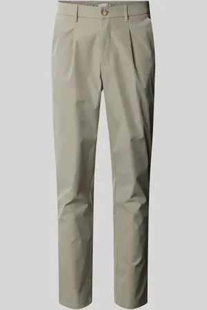 Colours & Sons Tapered Fit Chino mit Bundfalten in , Größe L