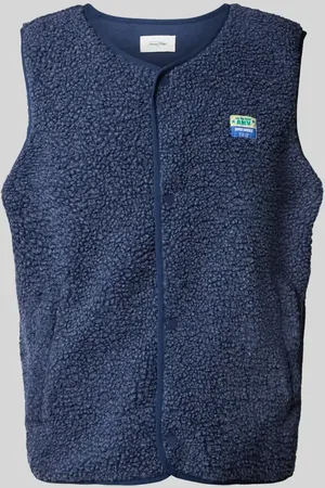 American Vintage Teddyfellweste mit Label-Patch Modell 