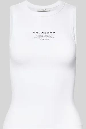 Pepe Jeans Tanktop mit Label-Print Modell 