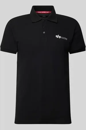 Alpha Industries Regular Fit Poloshirt mit Label-Print in , Größe L
