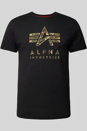 Alpha Industries T-Shirt mit Label-Print in , Größe L