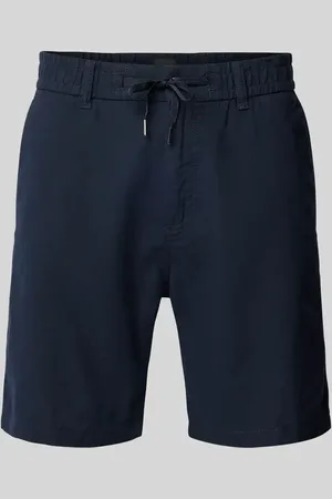 HUGO BOSS Tapered Fit Leinenshorts mit elastischem Bund in , Größe 31
