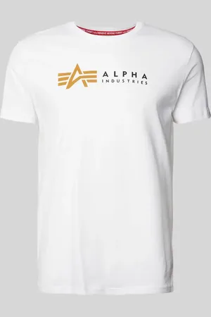 Alpha Industries T-Shirt mit Label-Print in , Größe L