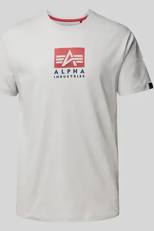 Alpha Industries T-Shirt mit Label-Print in , Größe L