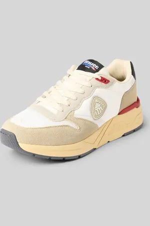 Blauer Sneaker mit Kontrastbesatz Modell 