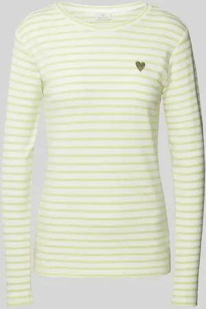 Kaffe Longsleeve mit Motiv-Stitching Modell 