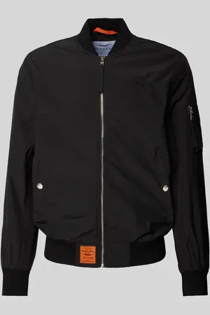 original bombers Bomberjacke mit Label-Patch Modell 