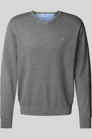 Fynch-Hatton Strickpullover mit Logo-Stitching in , Größe M