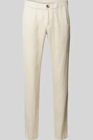Mazine Regular Fit Leinenhose mit elastischem Bund in , Größe L
