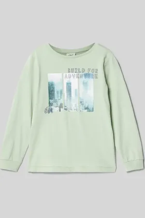 QS by s.Oliver Regular Fit Langarmshirt aus reiner Baumwolle in , Größe 104