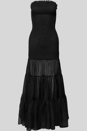 Bardot Abendkleid mit Smok-Details Modell 