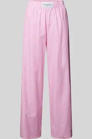 Another Cotton Lab Straight Leg Pyjama-Hose mit Label-Patch in , Größe L