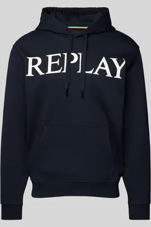 Replay Hoodie mit Label-Print in , Größe L