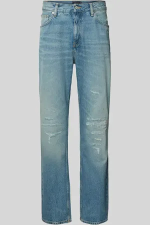 Tommy Hilfiger Straight Fit Jeans aus reiner Baumwolle im Used Look Modell 