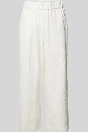 Christian Berg Wide Leg Stoffhose mit Lochstickerei in , Größe 34