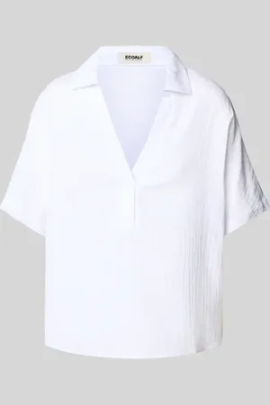 ECOALF Oversized Blusenshirt mit V-Ausschnitt Modell 