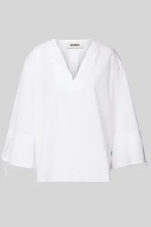 ECOALF Relaxed Fit Bluse mit V-Ausschnitt Modell 