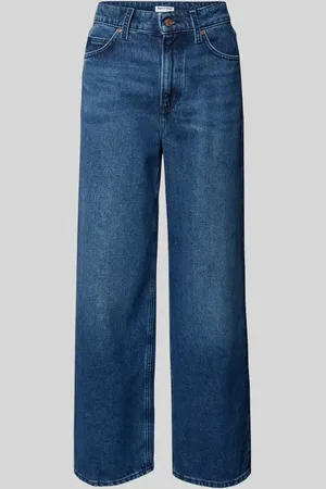 Marc O’ Polo High Rise Relaxed Fit Jeans mit Brand-Detail in , Größe 26/32