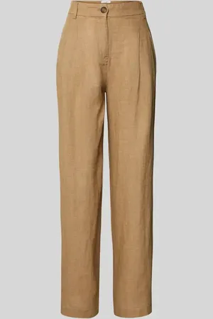 Christian Berg Wide Leg Leinenhose mit Bundfalten in , Größe 36