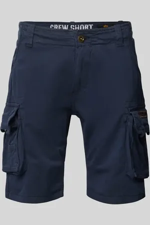 Alpha Industries Regular Fit Cargoshorts mit Label-Stitching Modell 