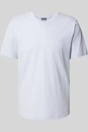 Hanro T-Shirt mit geripptem V-Ausschnitt in , Größe L